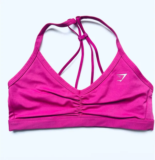 Gymshark XL/L Light Hold Shorts & Ruched Strappy Sports Bra Set - Image 4