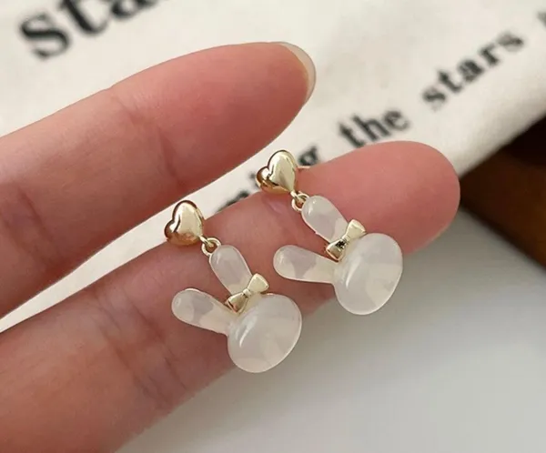 Bunny Stud Earrings for Women,Cute Opal Rabbit Earrings for Girls,Animal Earring - Image 5