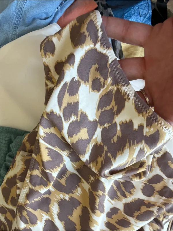 Aerie Leopard Print Wrap One-Piece Swimsuit Sz M - Image 7