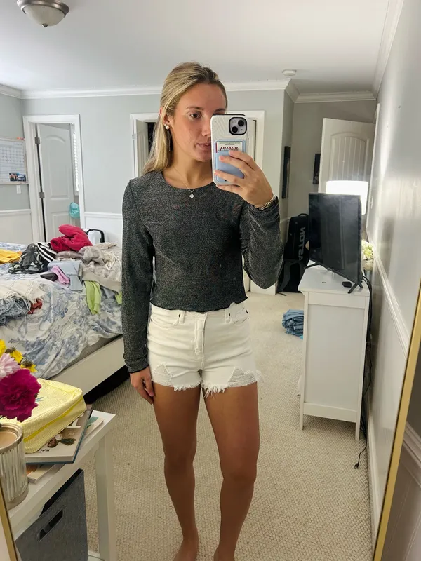 Mustard Seed Glitter Long Sleeve Top - Image 2