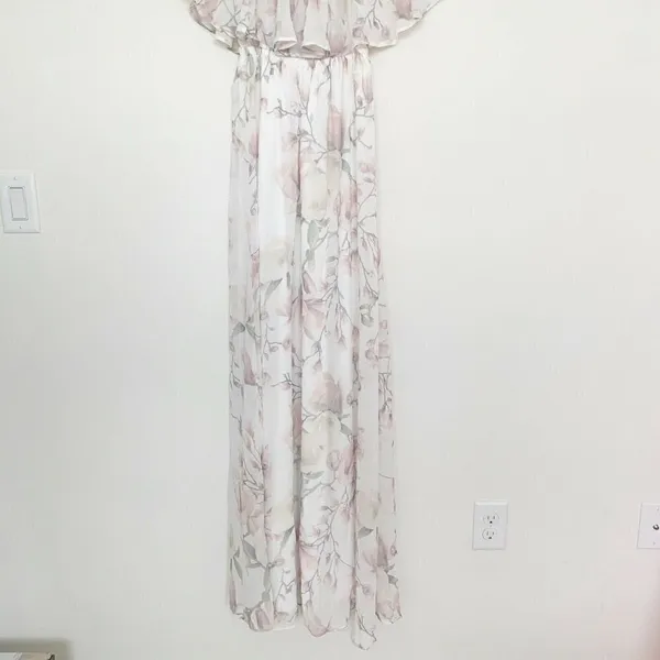 NWT SHOW ME YOUR MUMU Floral Maxi Dress SMALL Hacienda in Ivory Crisp - Image 8