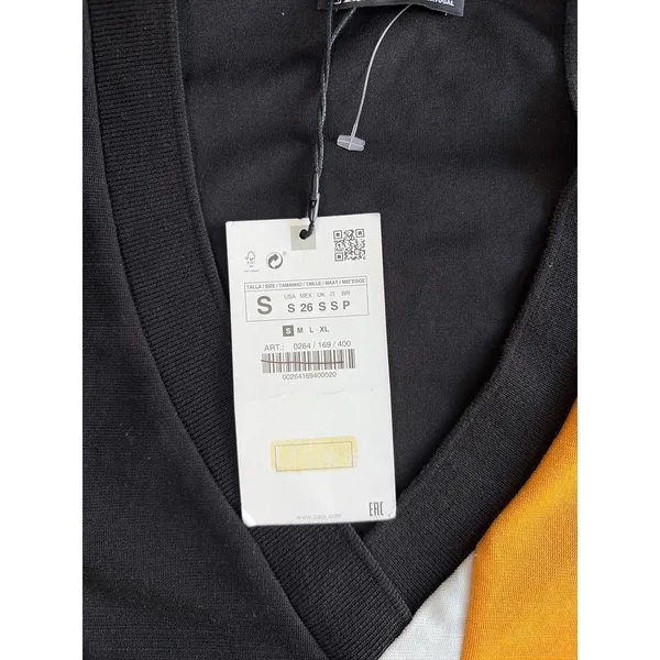 Zara Colorblock Knit Midi Dress V-Neck Short Sleeve NWT Small - Image 10