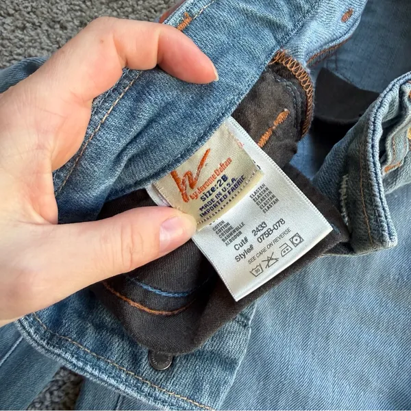 Citizens Of Humanity Light Wash Flare Jeans Size 28 Embroidered Details Flaws - Image 7