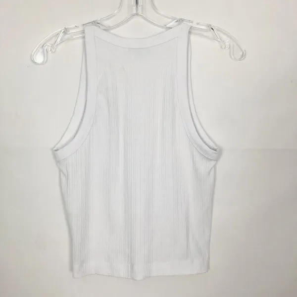 NWT ZARA White Ribbed Crop Top Size Small - Image 8