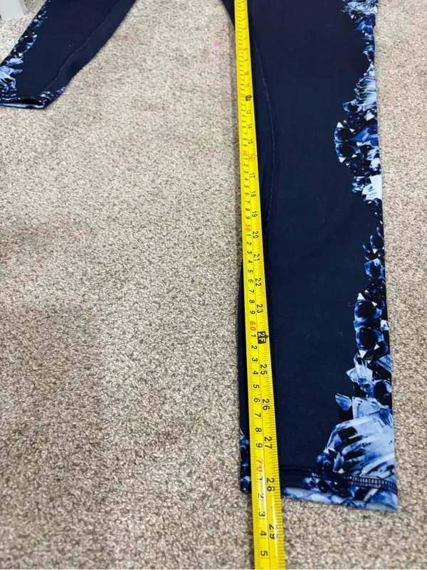 ALO Yoga Airbrush Leggings Dark Crystal Sky Fitness Navy Blue XS Workout - Image 6