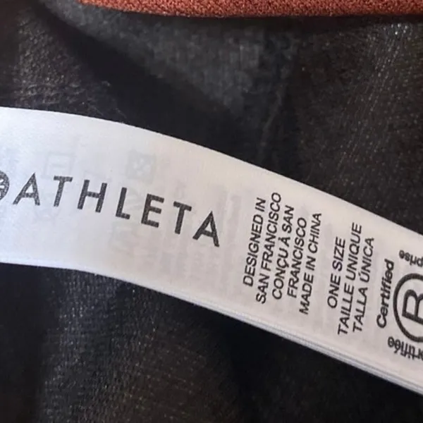 Athleta Women's Orange Embroided Logo Adjustable Strap Baseball Cap Hat One Size - Image 3