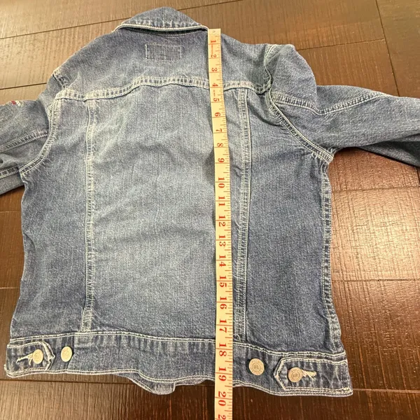 Polo Jeans Co Ralph Lauren Denim Jacket Womens Small Blue Trucker Vintage Y2K - Image 9