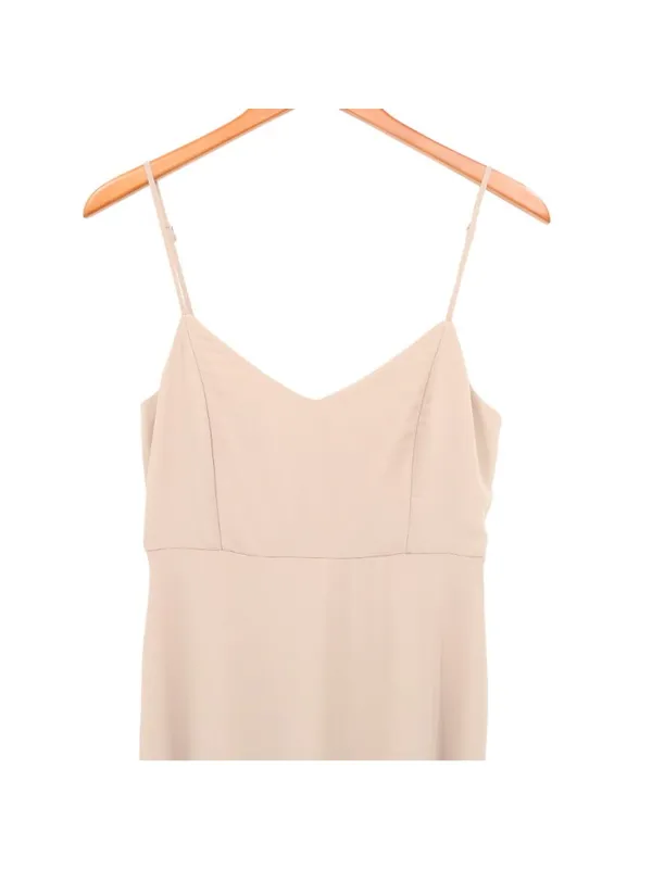 NWT Show Me Your Mumu Faith Chiffon Long Maxi Dress M Soft Beige - Image 5