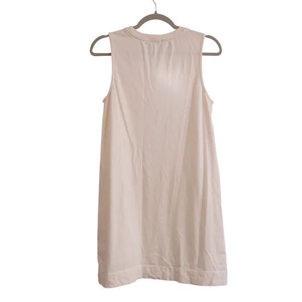 Z Supply XS Sleeveless Knit Shift Mini Dress Cream Cotton Crew Neck Minimalist - Image 4