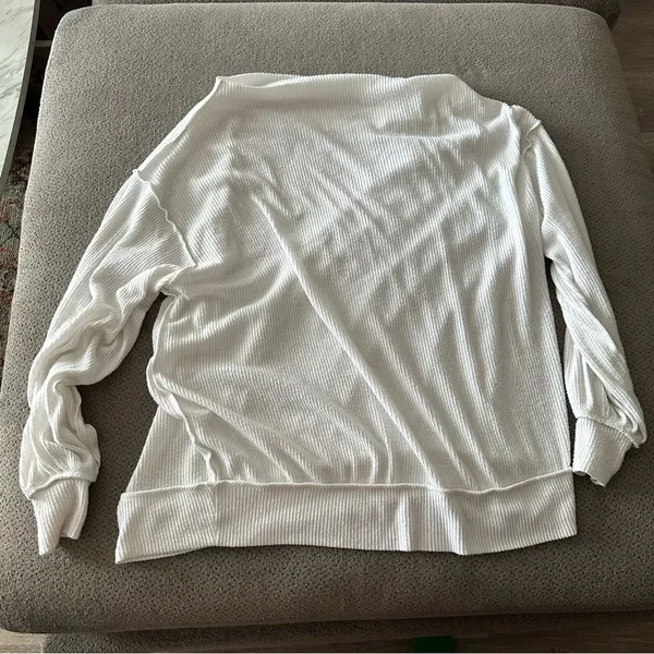 FREE PEOPLE Ribbed Oversized Top M - Image 7