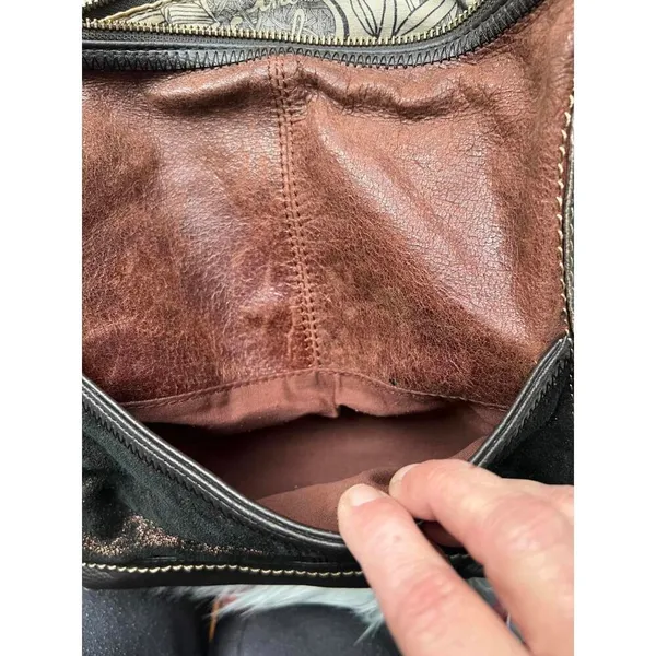 Stylish The Sak Leather Crossbody Bag - Brown and Bronze - Image 6