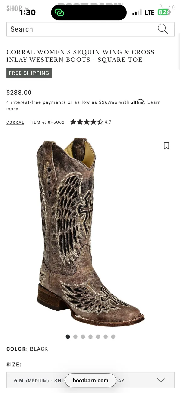 Corral boots square toe cowboy boots - Image 4