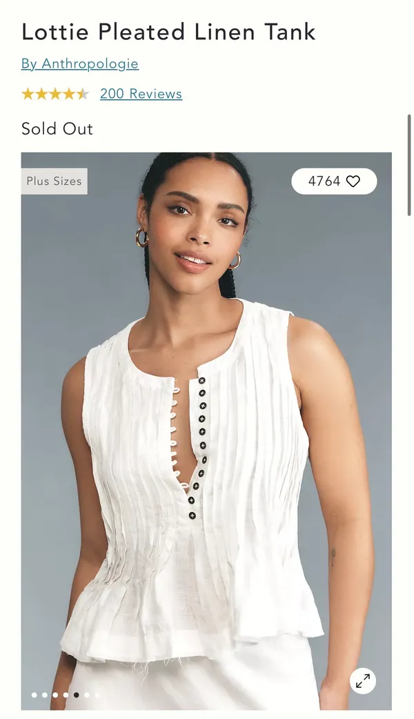 Anthropologie White Tank Top - Image 4