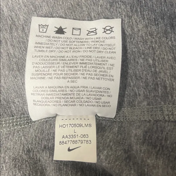 Nike Heather Gray High-Neck Long Sleeve - Image 9