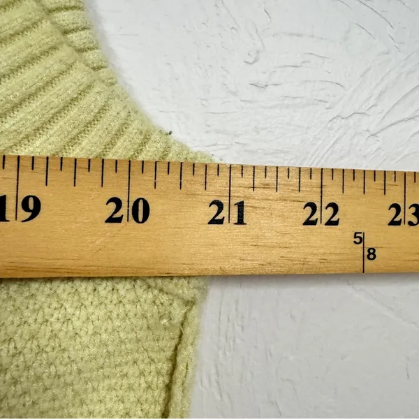 Free People Yellow Cable Knit Quarter Zip Sweater Vest Womens M Classic Preppy - Image 5