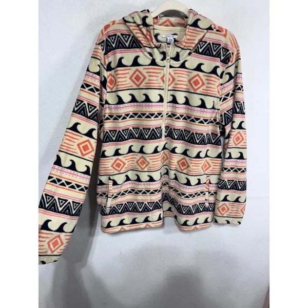 O'Neill‎ XXL Multicolor Fleece Hoodie Women's Aztec Tribal Quarter Zip - Image 5