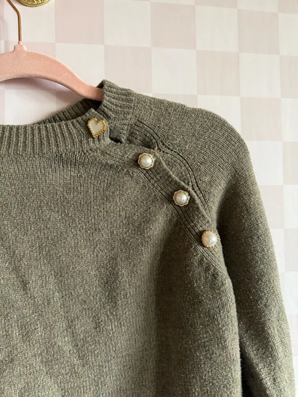 Knit Sweater Green Size M - Image 2