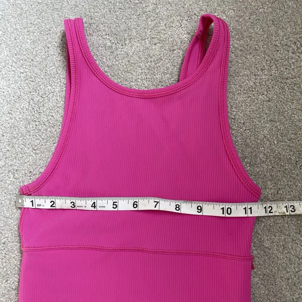 Lululemon Power Pivot Ribbed Crop Tank Top Sonic Pink Athletic Size XS/S - Image 7