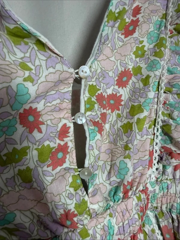 Love the Label Ines‎ Floral Ruffle Tiered Mini Dress Small - Image 5
