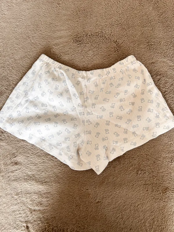 John Galt Emery bear print pointelle pajama shorts - Image 2