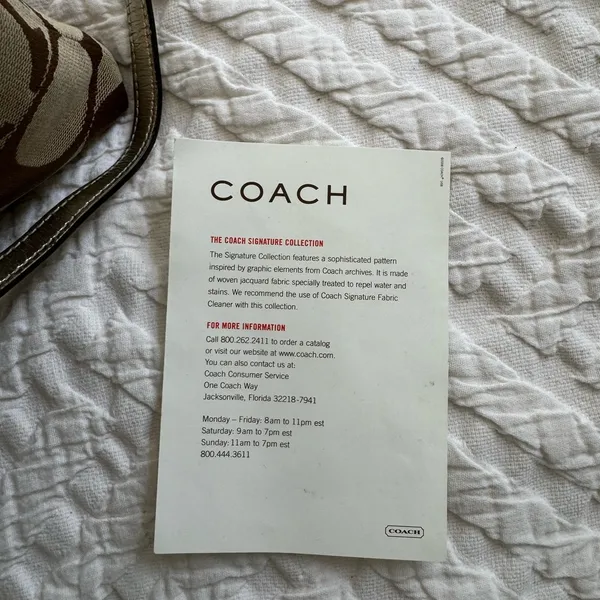 Coach Monogram Crossbody Bag brown tan gold - Image 2
