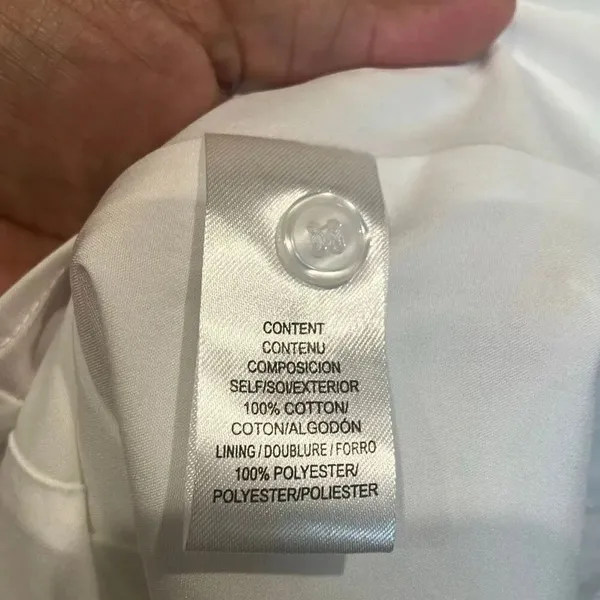 WAYF A-Line Embroidered Button White Dress XL NEW Bridal Shower #200 - Image 10