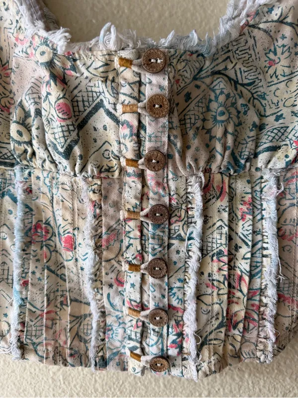 Pilcro Printed Corset Top - Image 7