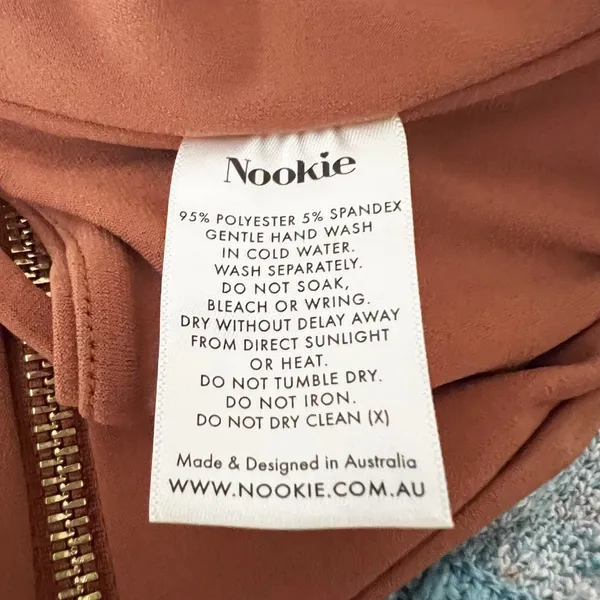 Nookie Alyssa Chain Link Strap One Shoulder Crop Tank Top Brown Gold Small - Image 3