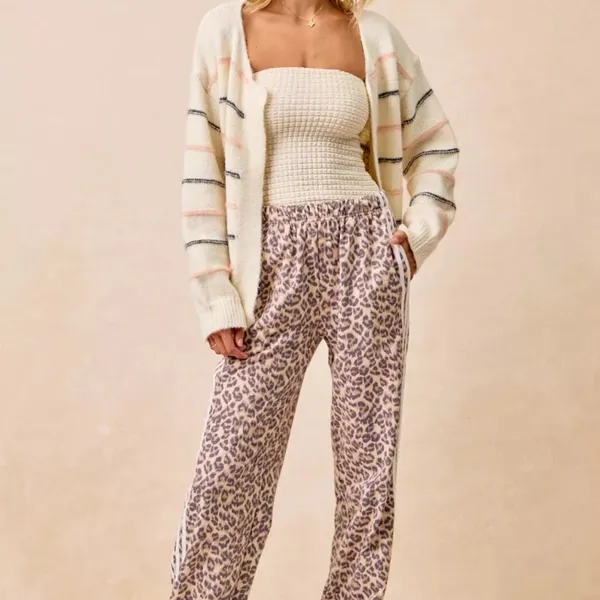 BiBi Side Lines Leopard Track Pants‎ Size XL - Image 12