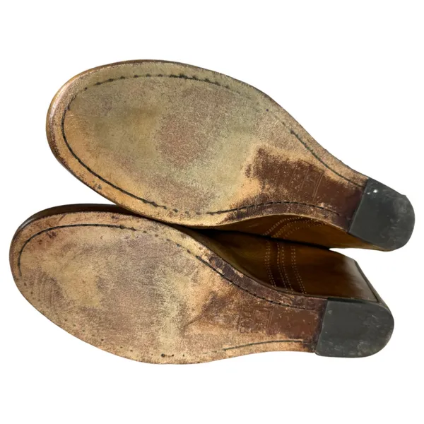 Frye 3470656-COG Carson Wedge Ankle Booties Cognac Brown Size 9.5 - Image 7