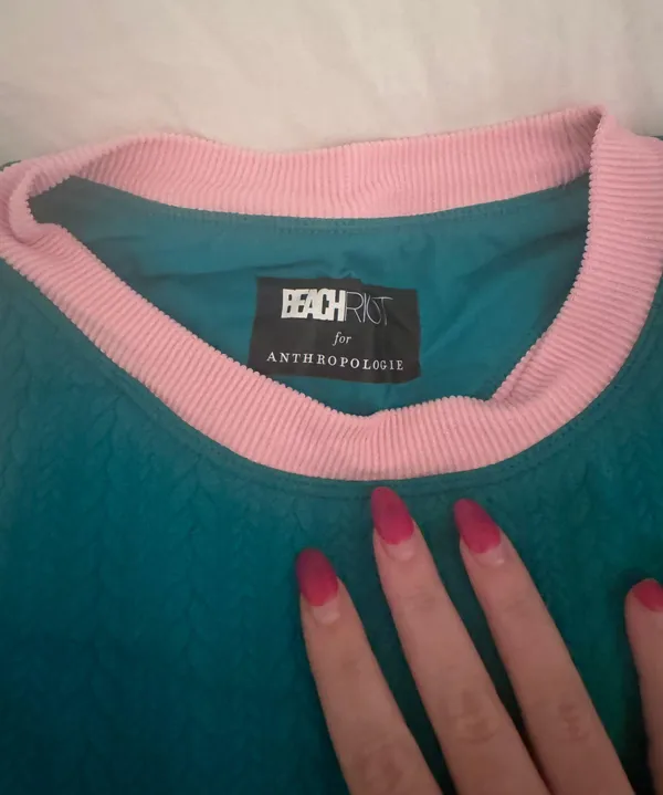 x Anthropologie Shore Skirt Paradise Oasis Colorblock - Image 2