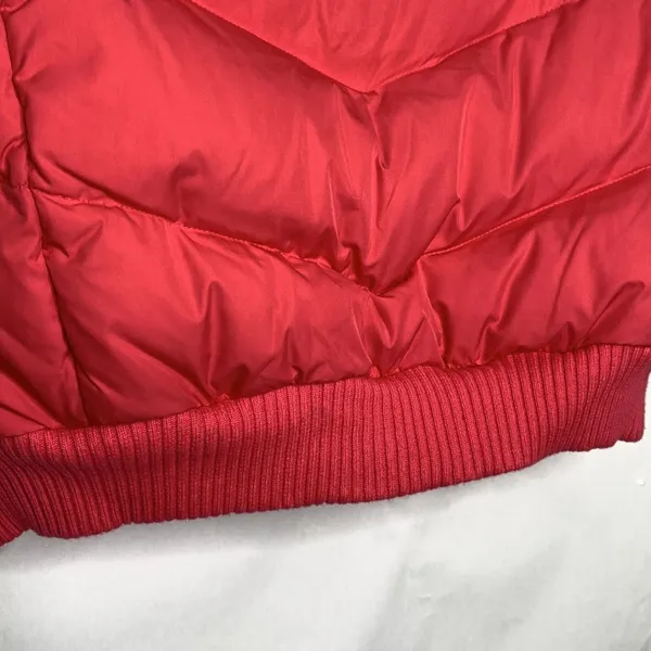 GAP Womens Large Pink Puffer Vest Full Zip‎ Pockets Big Snap Cinched Waist - Image 9