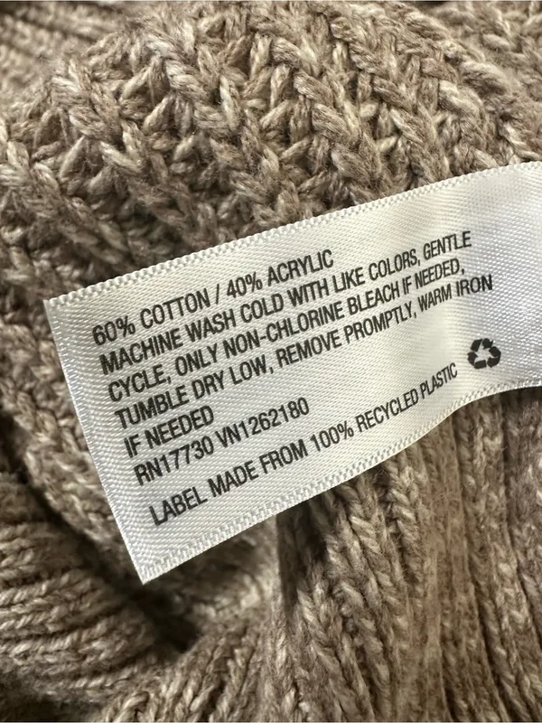 a new day Taupe V-Neck Chunky Knit Sweater - Image 8