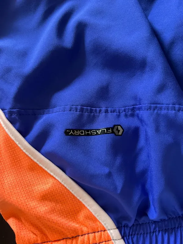 The North Face Women's Royal Blue & Orange Running Shorts - Image 9