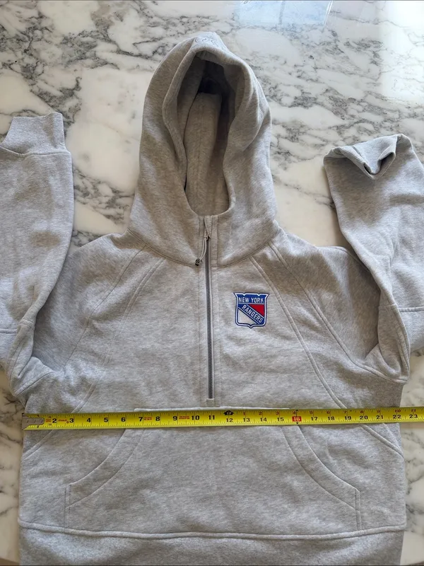 NWOT Lululemon x New York Rangers sz L Scuba Oversized Funnel Neck Half-Zip - Image 6