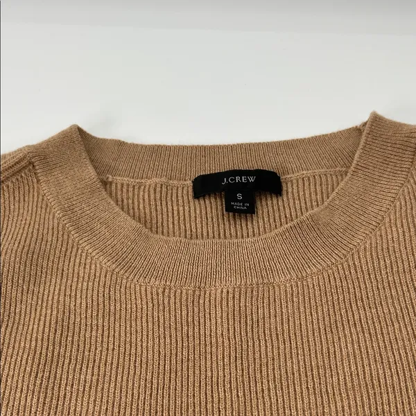 J. Crew Tan Ribbed Knit Sweater - Image 3