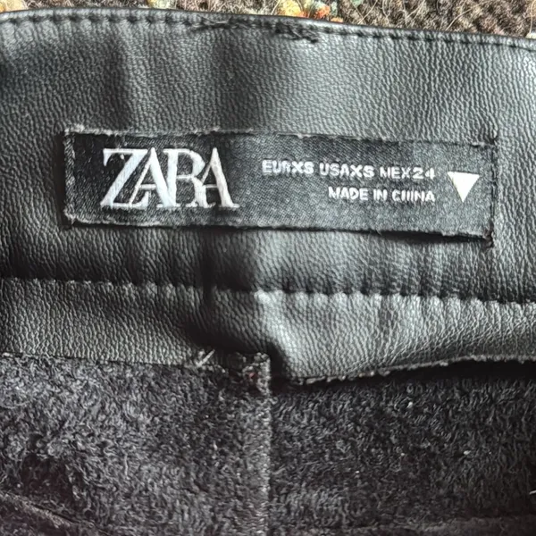 Zara High Waist Faux Leather Flared Pants - Image 6