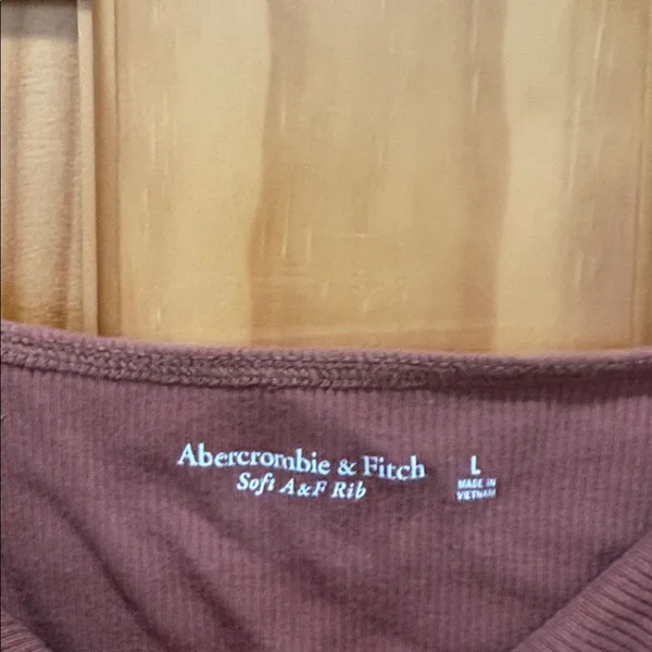 Abercrombie & Fitch Size Large Brown Ribbed Crop Top Tank Top - Image 4