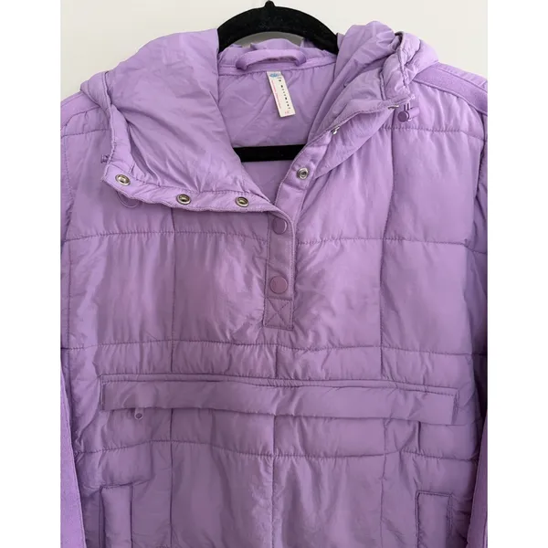 Free People Movement Pippa Packable Pullover Puffer Lavender‎ Women's Size Small - Image 3