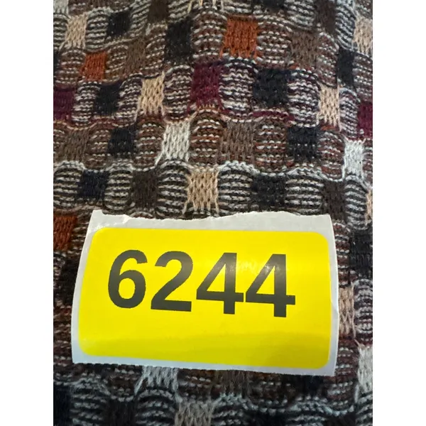 Norm Thompson Mens Geometric Knit Crewneck Sweater Brown Tan Burgundy XL 6244 - Image 6