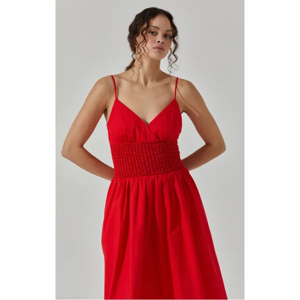 ASTR The‎ Label Popcorn Waist Midi Dress Size XS - Image 4