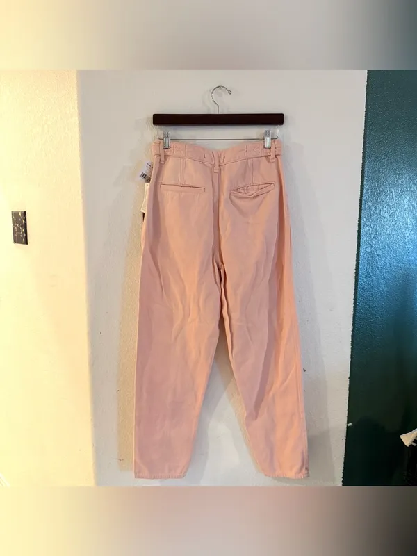 NWT Free People Womens Pants Jeans Light Pink High Waist Soft Retro Size 30 - Image 2