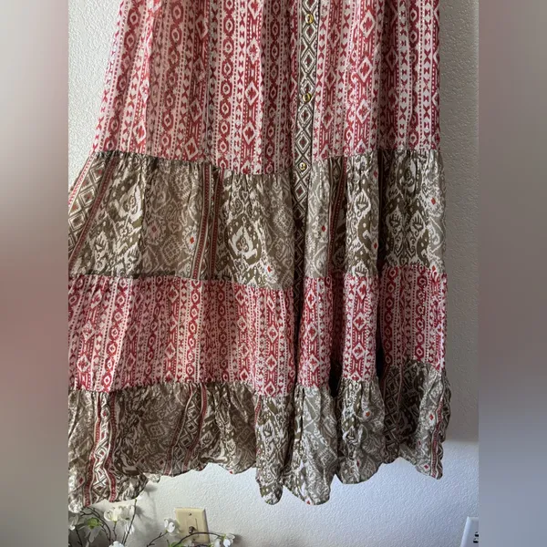 ZARA Ruffled Multicolor Maxi Dress Sz S - Image 3