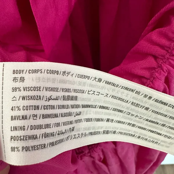 Abercrombie & Fitch‎ Emerson Drama Bow-Back Pink Maxi Dress Tiered Small Tall - Image 6