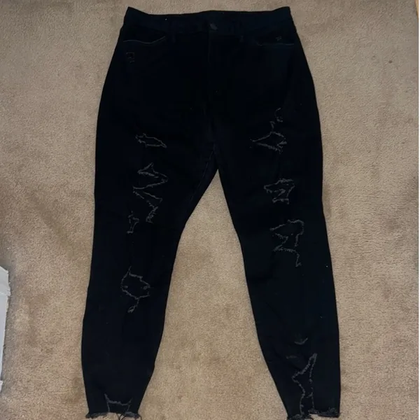 Rue 21 Black Ripped Stretchy Jeans - Image 2