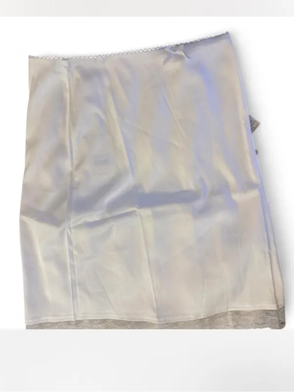 Peppermayo White Satin Midi Skirt - Rina Low Rise size 6 - Image 3