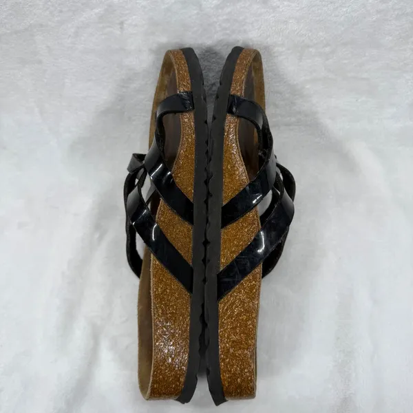 Birkenstock Betula Vinja Black Faux Patent Leather Strappy Sandals Size 40N US 9 - Image 9