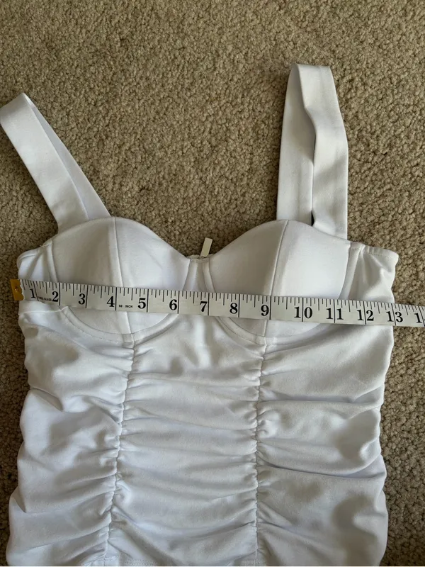 Reformation Linnea going out rush white summer sleeveless Knit Top size xs - Image 13