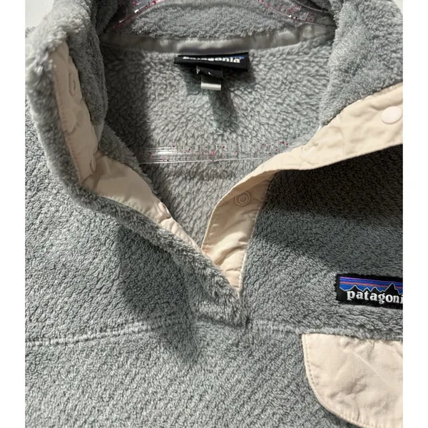PATAGONIA Fleece Gray Thermal Pullover Snap-T Jacket Women's Large - Image 5