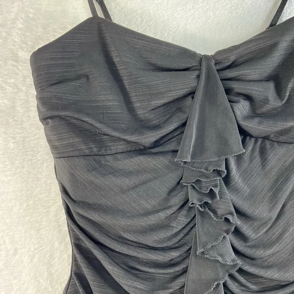 Vintage Y2K Takara L Large Babydoll Top Ruched Ruffle Tank Whimsygoth Goth Fairy - Image 6